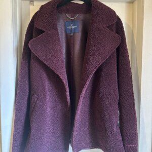 Maroon Shearling Jacket